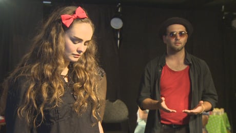 Samantha Thompson performs with Zachary Comeau during a public performance in Halifax. Samantha Thompson PEACE Project