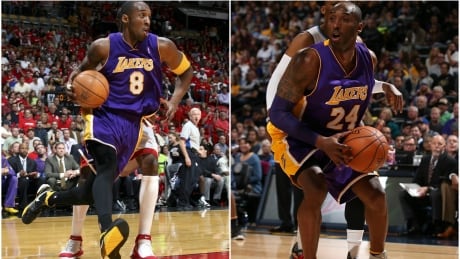 Kobe Bryant wore No. 8 from 1996-2006 and No. 24 from 2006-2016. kobe-bryant-numbers