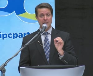 Brad Trivers at podium