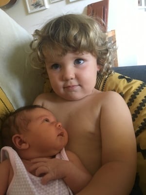 The toddler son and newborn daughter of Michelle Hurtig and Kristjan Gottfried