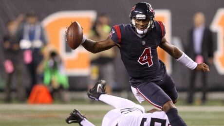 Deshaun Watson ran 49 yards for the game's lone touchdown as the Houston Texans defeated the Cincinnati Bengals 13-9 on Thursday evening. deshaun-watson