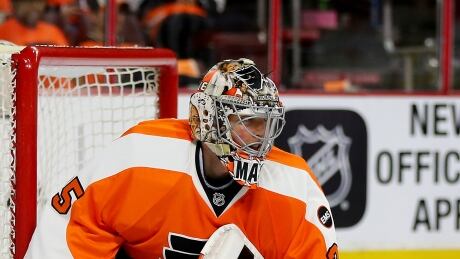New Winnipeg Jets goalie Steve Mason, seen playing for the Philadelphia Flyers, is excited by his new mentorship role as well as his team's prospects for the upcoming season. Mason-Steve-18042016