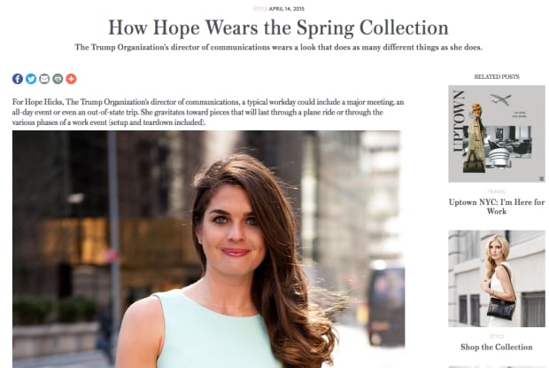 Hope Hicks Ivanka