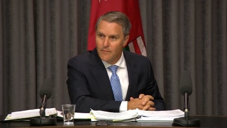 Finance Minister Cameron Friesen says the province’s deficit for the previous fiscal year came in $143 million lower than what the government had budgeted. Cameron Friesen