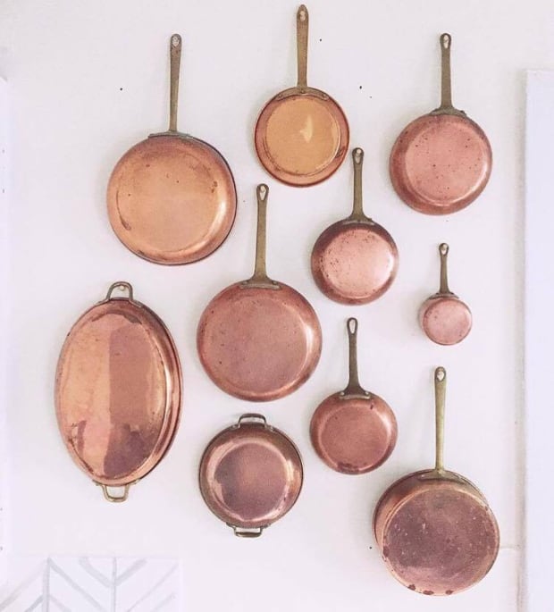 Copper pots and pans