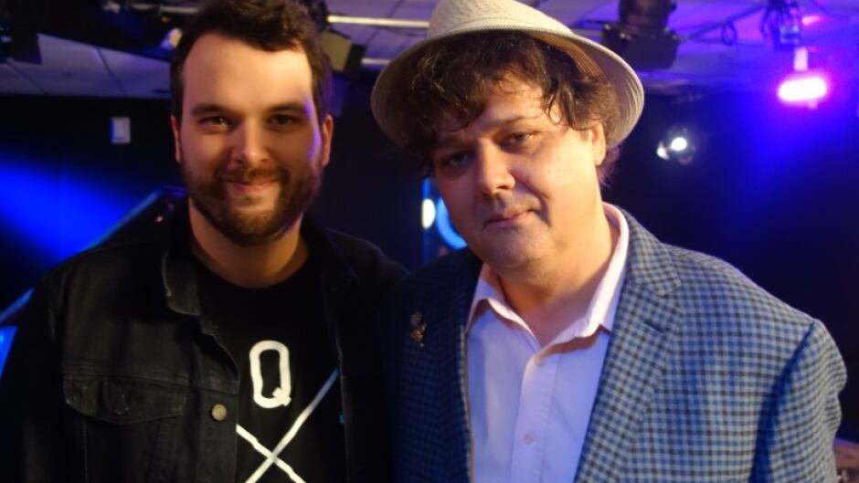 Ron Sexsmith in studio q with host Tom Power.