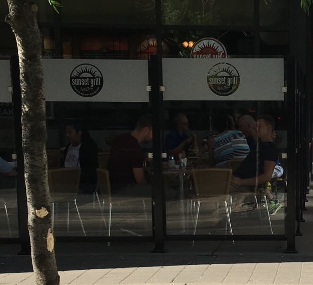 People on patio
