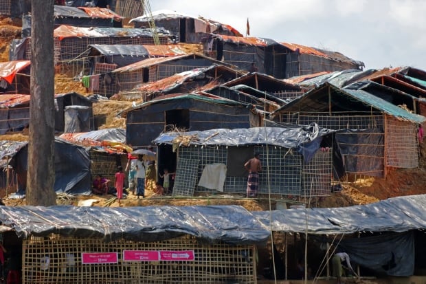 Rohingya makeshift village