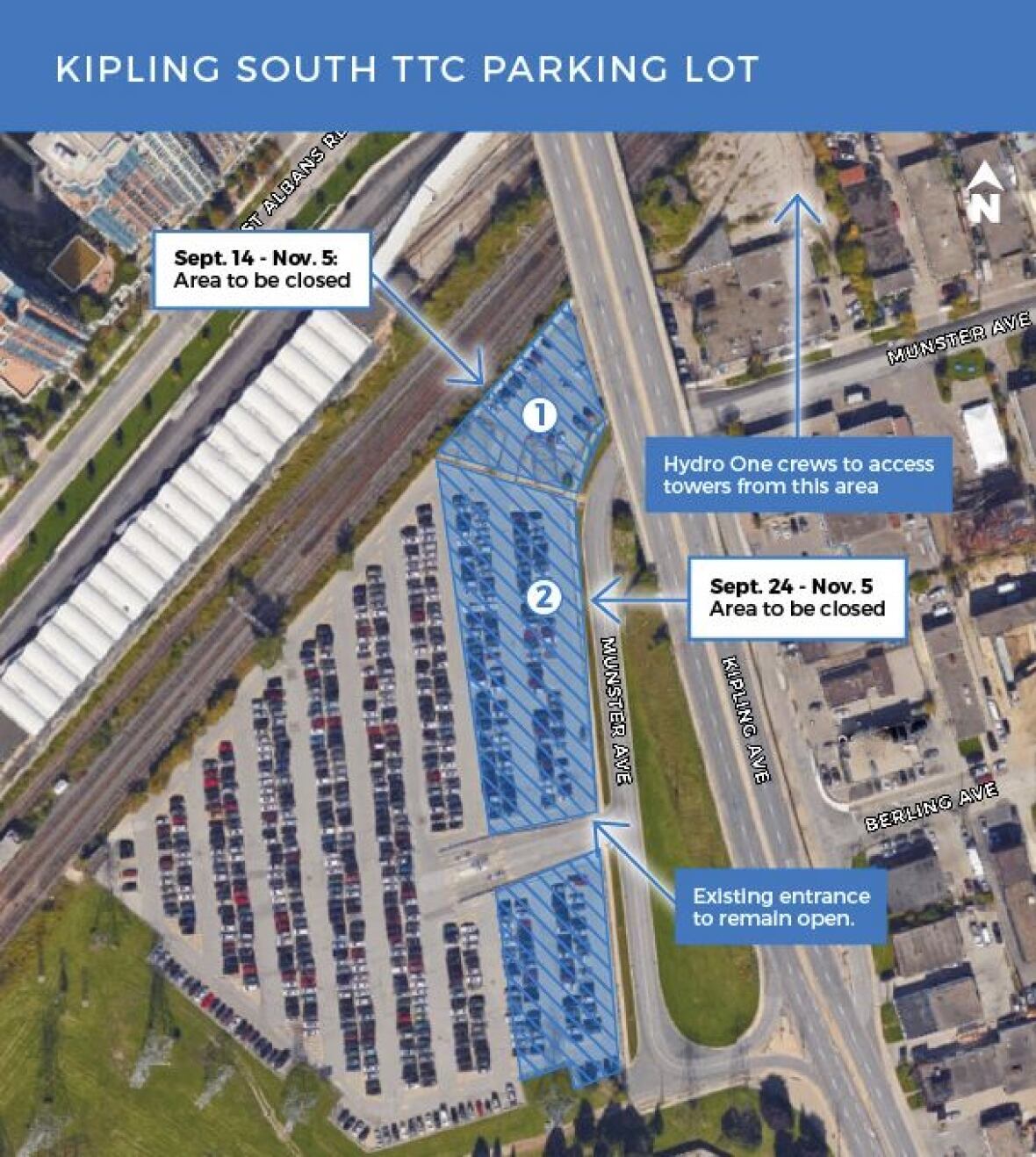 Parking scarce at Islington and Kipling stations due to hydro projects