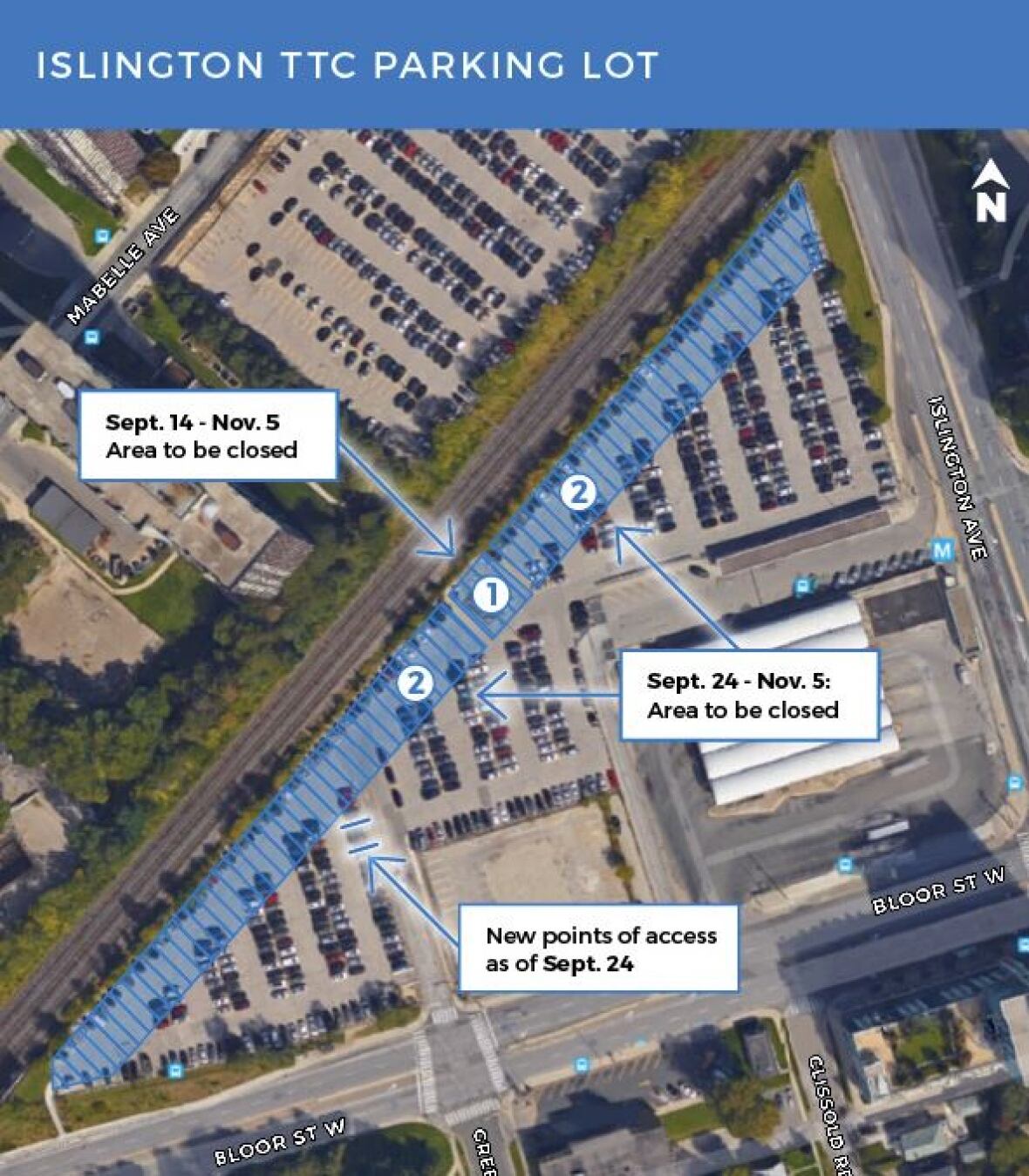 Parking scarce at Islington and Kipling stations due to hydro projects