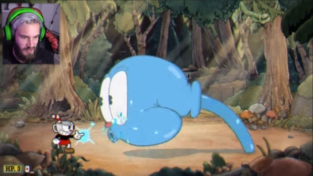 Pewdiepie plays Cuphead
