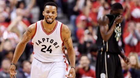 Toronto Raptors guard Norman Powell signed a four-year, $42-million US contract extension that will take effect in 2018-19. powell-norman-042417-620