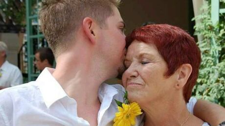 This photo provided by Marilynn Herman shows Brandon and Pati Mestas hugging during a photo taken in 2011 in Las Vegas. Las-Vegas-Shooting-Victims