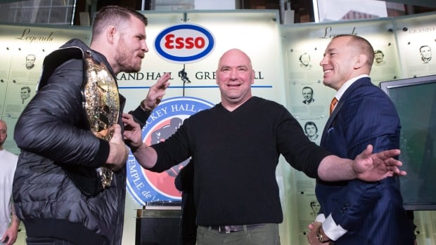 Michael Bisping, Georges St-Pierre Have Heated Staredown Michael Bisping, Georges St-Pierre Have Heated Staredown