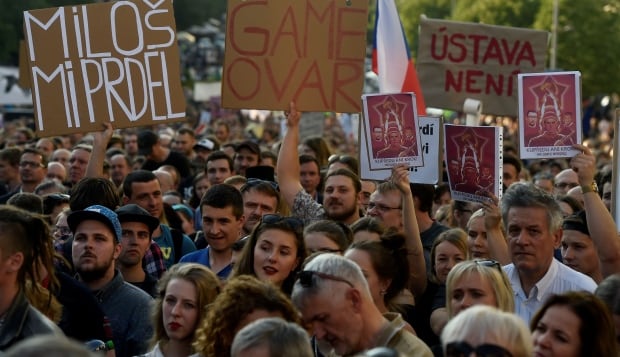 Czech protesters