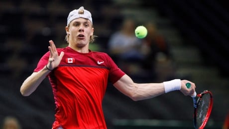 Canada's Denis Shapovalov, shown playing in the Davis Cup in September, on Monday advanced to the second round of the Swiss Indoors tournament in Basel, Switzerland. TEN DAVIS CUP Canada India 201709017