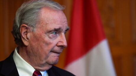 Former Prime Minister Paul Martin looks on during a photo op to mark the 150th anniversary of the first meeting of the first Parliament of Canada, in Ottawa on Monday, Nov. 6, 2017. THE CANADIAN PRESS/Justin Tang 150 Years Parliament 20171106