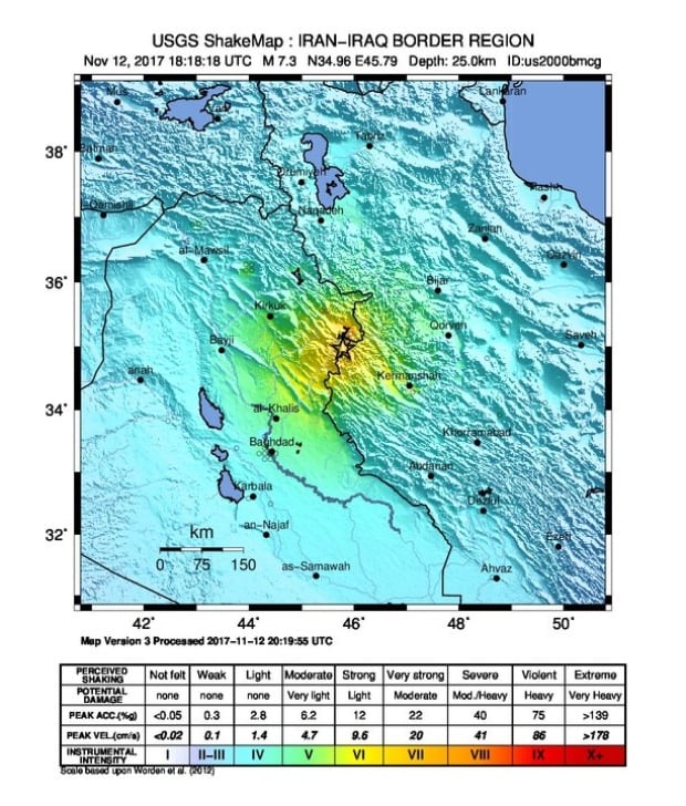 earthquake iran