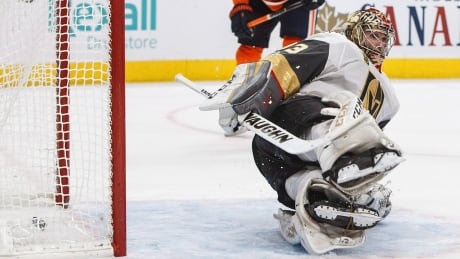 Vegas Golden Knights goalie Maxime Lagace was pulled after allowing seven goals in the team's 8-2 loss to the Edmonton Oilers on Tuesday. Maxime Lagace