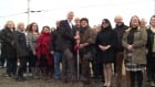 breaking ground on theatre construction site