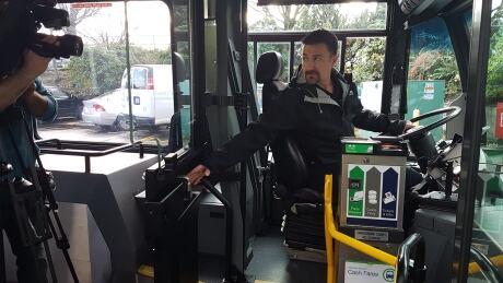 BC Transit driver tests new protective door