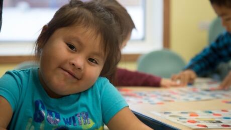 Students learn through games, Tlingit versions of kids songs and on Fridays - bingo. Tlingit Language Class