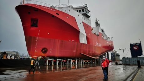 The Sir John Franklin is a scientific research vessel which will be used to research the health of fish stocks. Sir John Franklin offshore fisheries scientific vessel north vancouver B.C.