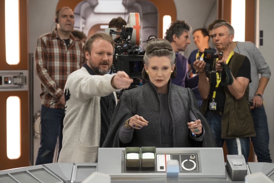 Rian Johnson Carrie Fisher