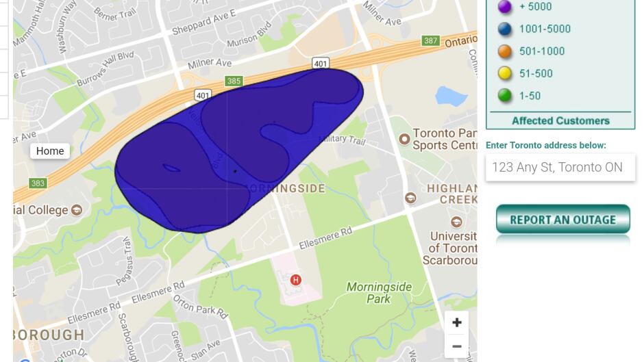 Power Has Been Restored In Scarborough To 1 400 Customers Toronto Hydro Says Cbc News