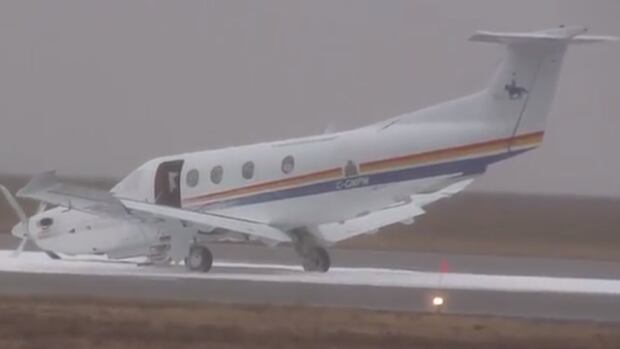 A pilot landed this airplane in Gander on Wednesday afternoon after the nose gear malfunctioned.