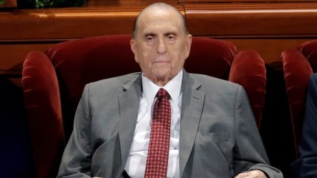 This April 1, 2017, file photo shows Thomas M. Monson, president of the Church of Jesus Christ of Latter-day Saints, at the two-day Mormon church conference in Salt Lake City. The 16th president of the Mormon church, Monson died this week. Mormon President