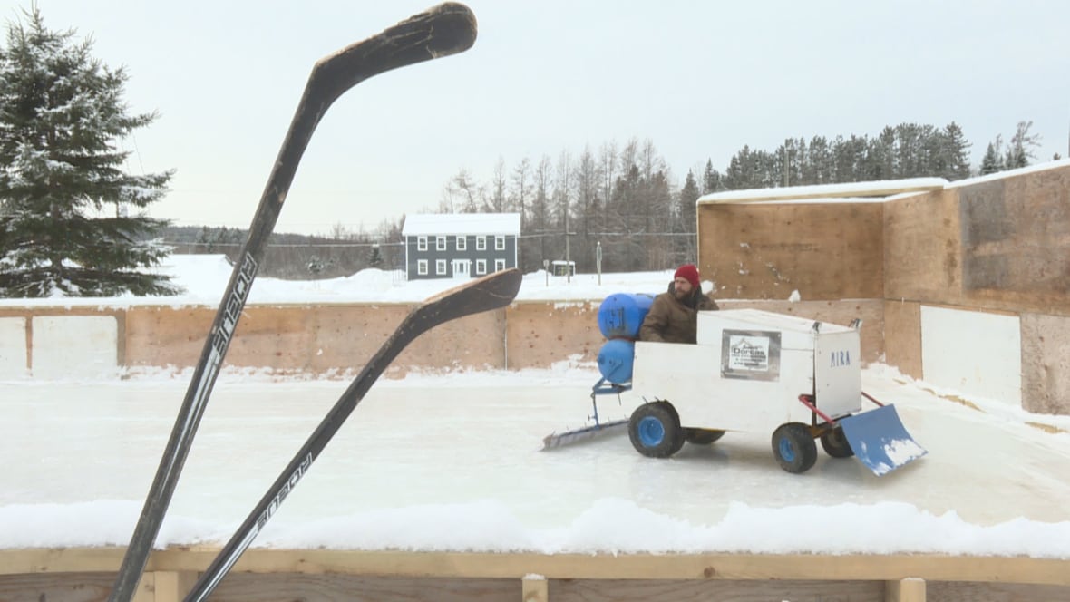This lawn mowerpowered miniZamboni is about as Canadian as it gets