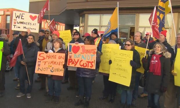 Tim Hortons protest rally
