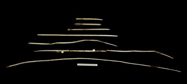 Atlatl darts found at Yukon ice patches over the years.