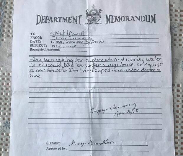 Memo to Cold Lake FN