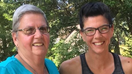 Andrea Reimer, right, was adopted when she was six months old. She met her birth mother, Lynn L'Heureux, for the first time this fall. Andrea Reimer