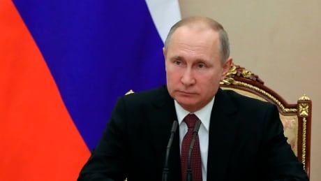In this Jan. 26, 2018, photo, Russian President Vladimir Putin chairs a Security Council meeting in Moscow, Russia. The State Department has notified Congress that it will not impose new sanctions on Russia at this time. The State Department says it is confident that new legislation enacted last year is significantly deterring Russian defense sales. (Mikhail Klimentyev, Sputnik, Kremlin Pool Photo via AP) Russia Sanctions