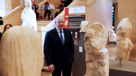 Lebanon's Culture Minister Ghattas Khoury is seen at Beirut's National Museum in Beirut, Lebanon February 2, 2018. REUTERS/Jamal Saidi - RC176BBDF530 LEBANON-ANTIQUITIES/