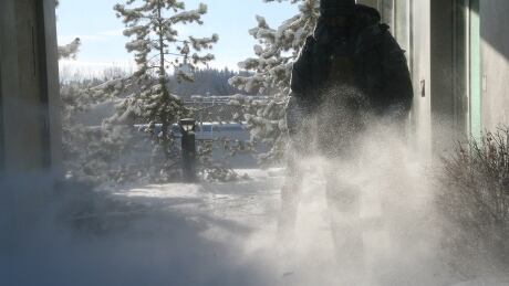 Snow clearing outside the CBC