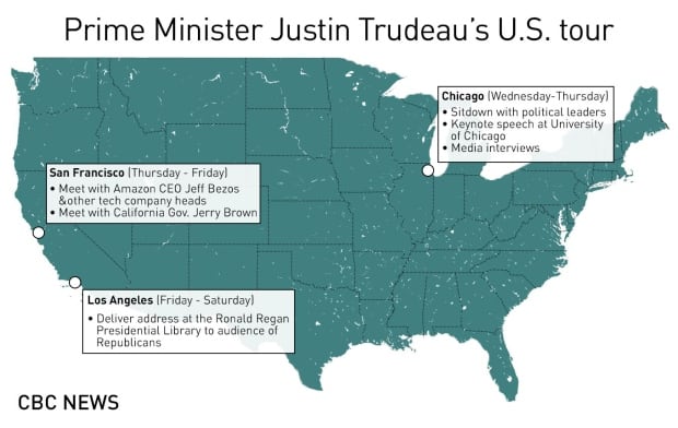 Trudeau's U.S. tour