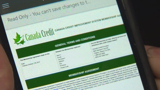Doug Randell's Canada Credit contract