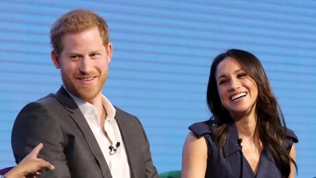 Britain's Prince Harry and Meghan Markle attend the first annual Royal Foundation Forum in London on Wednesday, Feb. 28, 2018. Under the theme 'Making a Difference Together', the event will showcase the programmes run or initiated by The Royal Foundation. Britain Royals