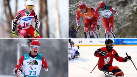 Clockwise from top left, Mollie Jepsen, guide Graham Nishikawa and Brian McKeever, Greg Westlake and Mark Arendz all helped Canada bring home the most Paralympic medals from a single Games with their performances in Pyeongchang, South Korea. paralympic-wrap