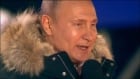 Vladimir Putin makes brief victory speech during Moscow concert
