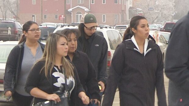 Tia Pinacie-Littlechief (right) is accused of second-degree murder in the death of 27-year-old Justin Crowe on Oct. 27, 2015, on the Piapot First Nation. 