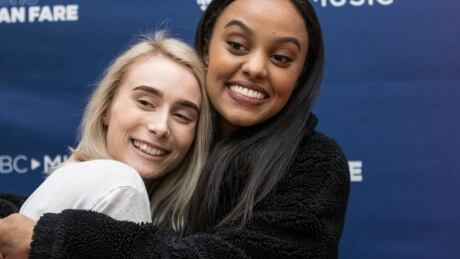 Musician Ruth Berhe, right, better known by her stage name Ruth B, was eagerly greeted by fans at the 2018 Juno Awards. Ruth B.