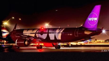 A WOW Air airplane, like the one seen in a photo from the company's Twitter account, was grounded after ants were discovered in the cabin, according to passengers on the flight. WOW air