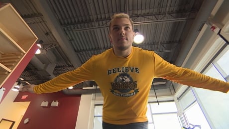 Humboldt Broncos assistant captain Kaleb Dahlgren is getting physiotherapy and working out three times a week at Zone Sports Physiotherapy in Saskatoon, the beginning of a long road to recovery. Kaleb Dahlgren