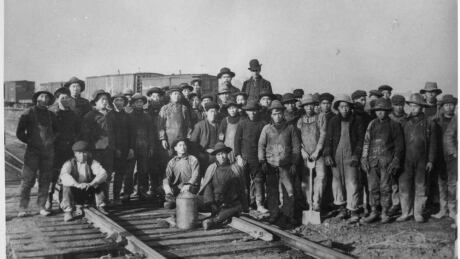 Chinese workers stand for a photo on the Canadian Pacific Railway. The book includes photos and stories that acknowledge the achievements and contributions of Chinese-Canadians in B.C., both past and present.
Chinese workers on CPR
