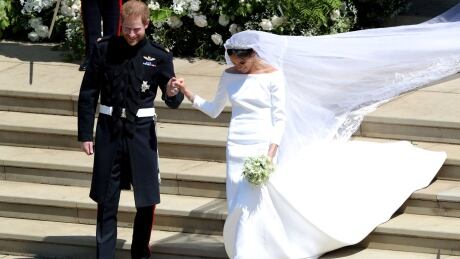 Prince Harry got permission from the Queen to wear his uniform from the Blues and Royals regiment of the British Army at his wedding, while Meghan Markle wore a dress that fashionistas praised for its elegant simplicity. Prince Harry and Meghan leave St. George's Chapel